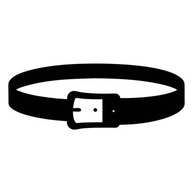 Kemer tokası takılı basit bir siyah beyaz çizimi