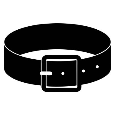 Beyaz arkaplanda izole edilmiş tokalı siyah deri kemer.