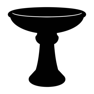 Bahçe, ev dekorasyonu ve çeşme amaçları için zarif bir kupa silueti.