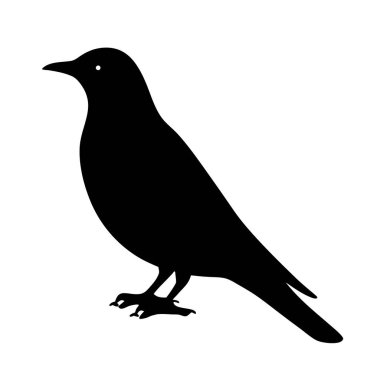 Tünemiş bir hayvanın şeklini gösteren basit bir kuş silueti.