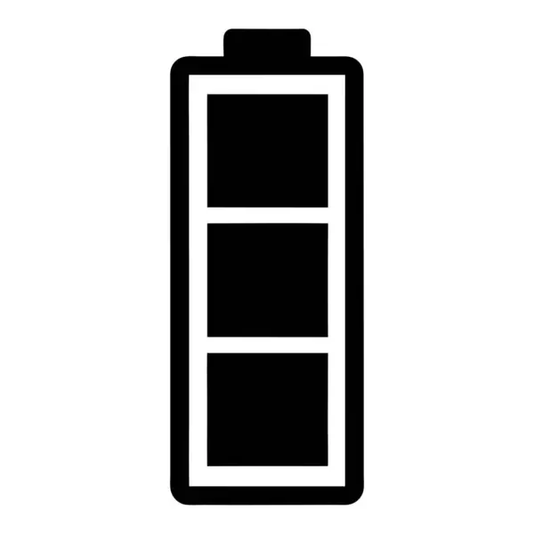 Batarya simgesi üç seviye yük gösteriyor, tamamen siyah doldurulmuş.