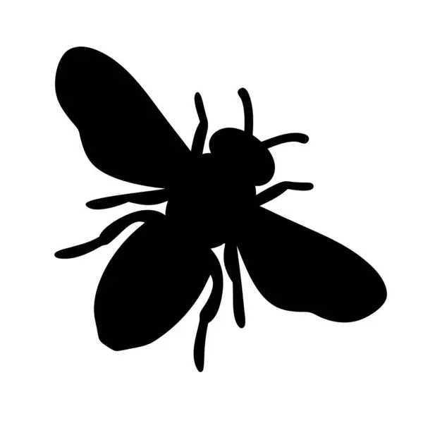 Simsiyah kanatları olan uçan bir böceğin silueti.
