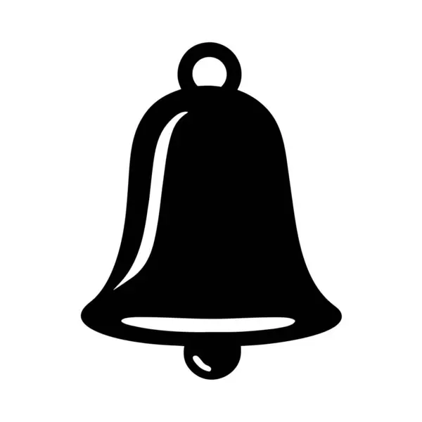 Beyaz arkaplanda basit bir minimalist siyah beyaz çan simgesi