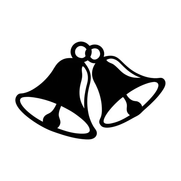 Birbirine dolanmış iki siyah çan simgesi, kutlama ve birliğin sembolü.
