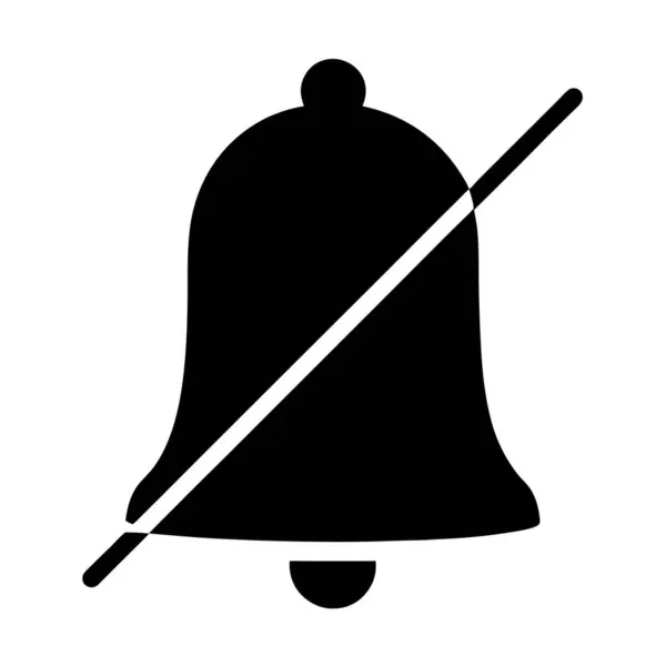 Sesi kapatan veya sessiz kipi belirten bildirim simgesi, bölü işareti ile çan tarafından temsil edilir