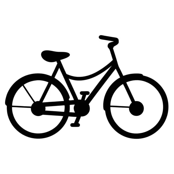 Klasik Eğlence Kullanımı Tasarımı ile Basit Bir Bisikletin Silueti