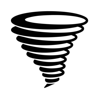 Doğal afeti, hava durumunu ya da potansiyel tehlikeyi temsil eden stilize kasırga sembolü