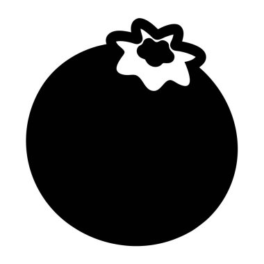 Olgun bir yaban mersininin silueti ve üstünde kendine özgü bir taç.