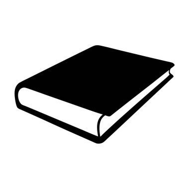 Eğitimden bilgi ve öğrenme kavramlarını gösteren basit siyah kitap illüstrasyonu