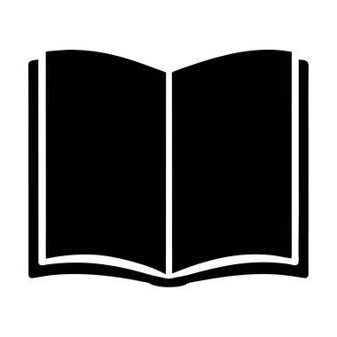 Kitap simgesini aç, okuma, eğitim ve bilgi edinme sembolü