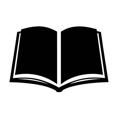 Okumayı, eğitimi, bilgiyi ve hikaye anlatımını sembolize eden açık kitap grafik simgesi