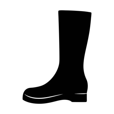 Tek bir siyah lastik Wellington botu, ıslak hava koşulları için kullanışlı.