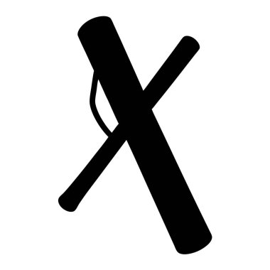 Beyaz arka planda bir kayışla kesişen iki siyah silindir.