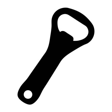 Beyaz arka planda asmak için deliği olan izole siyah şişe açacağı.