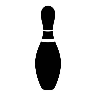 İkonik Bowling İğnesi Beyaz Arkaplanda Uzun Ayakta Oynamaya Hazır