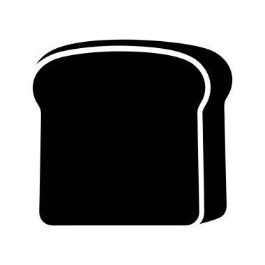 Bir dilim ekmeğin tek renkli çizimi, tost veya sandviç için mükemmel.