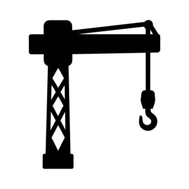 İnşaat vincinin silueti ağır malzemeleri bölgeye taşımaya hazır.