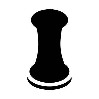 Geniş tabanlı basit bir raptiye veya raptiyenin Siyah ve Beyaz Simgesi