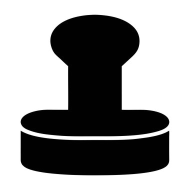 Resmi Belgeler veya Noter Amaçlar İçin Basit Bir Damga veya Mühür Siyah ve Beyaz Resmi