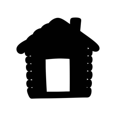 Kereste Kulübesi 'nin basit siyah silueti.