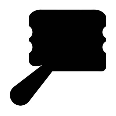 Bilet koçanı ya da tutacağı olan kuponun basit siyah beyaz çizimi