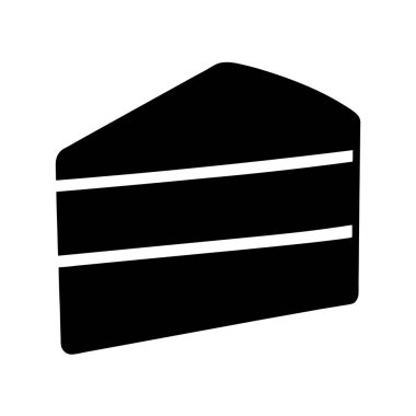 Lezzetli Üç Katmanlı Pasta Dilimlenmiş İkon Grafik Şekerlemeleri Tatlı Pasta Pastası Gıda Görüntüsü