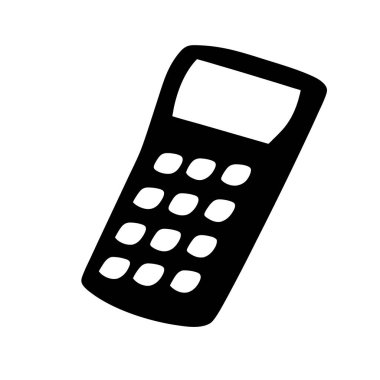 Bir Hesaplayıcı Aygıtının Basit Siyah ve Beyaz Görünümü