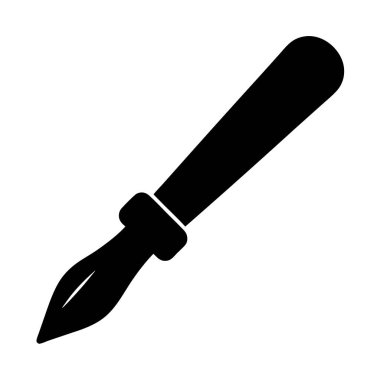 Bir Dip Kalemi Ucunu Aşağı Gösteren Siyah ve Beyaz Görüntü