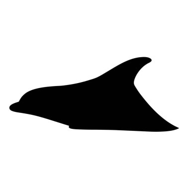 Okyanusta Zarifçe Yüzen Bir Yunusun Siyah Silueti