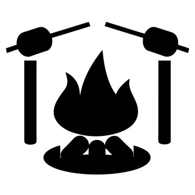 Gece kamp ateşinde kızaran şekerlemeler.