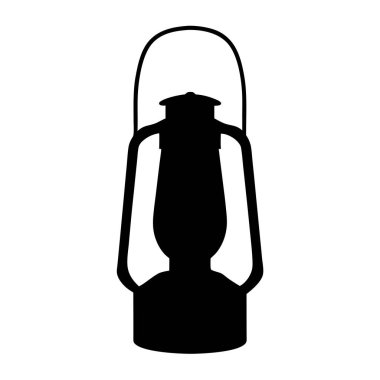 Klasik Yağ Feneri Silueti Görüntü Klasik Antika Işık Kaynağı