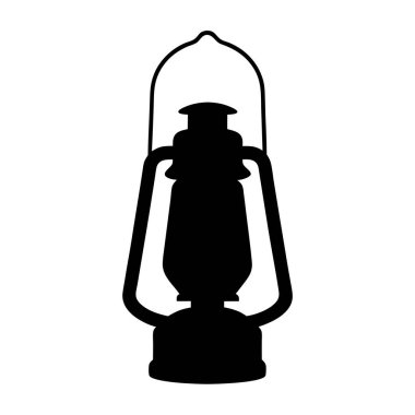 Klasik Yağ Feneri Silueti Simgesi Antika Hafif Kamp Malzemeleri