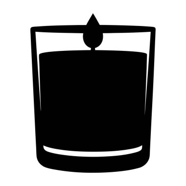 Cam Kutuda Aromatik Mum Siyah ve Beyaz Simge ResmiComment
