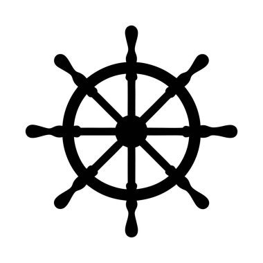 Denizcilik Gemisi Direksiyon Simgesi Denizcilik Taşımacılığı için Grafik Tasarım Elemanı