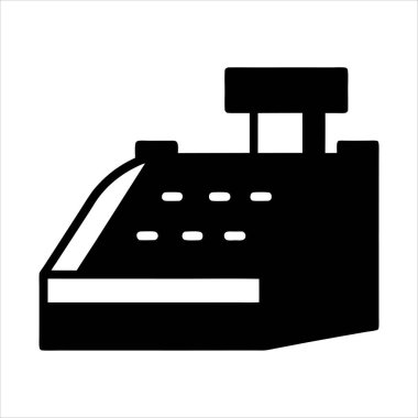 Ticareti ve perakende şirketlerini temsil eden klasik yazar kasanın simgesi