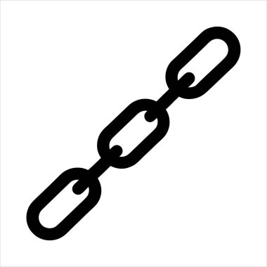 Üç halkalı bir zincirin basit siyah beyaz çizimi