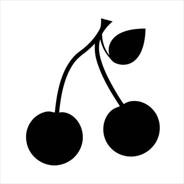 Kök ve Yaprak İllüstrasyonlu Siyah ve Beyaz Kiraz Zirvesi