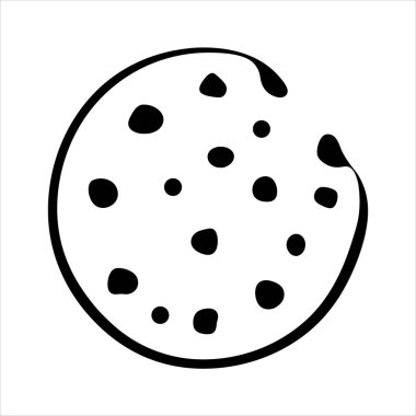 Çikolata parçalı ve ısırıklı enfes görünümlü tek renkli kurabiye.