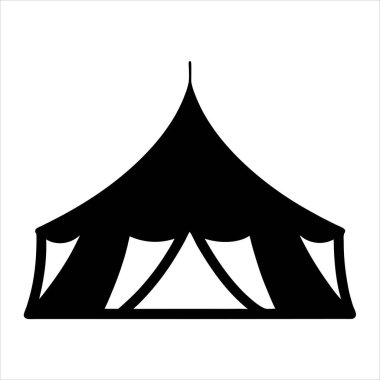 Klasik bir sirk çadırının silueti. Grafikler ve posterler için mükemmel.