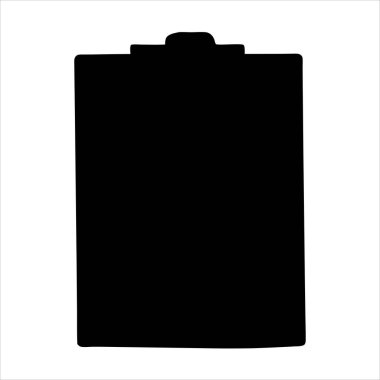 Belgeler ve yazı kağıtları için bir panonun siyah silüeti