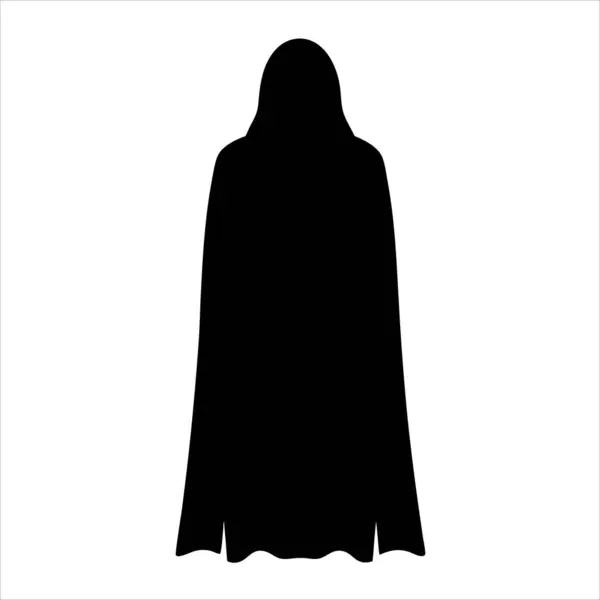 Gizemli ve esrarengiz bir başlıklı siyah siluet.