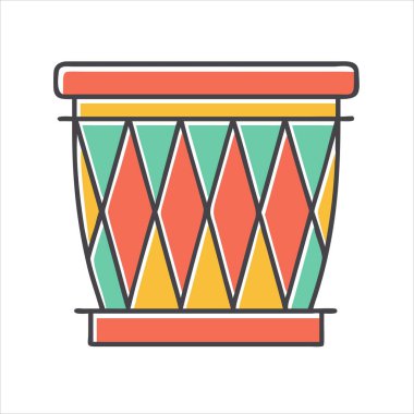 Canlı Elmas desenli ve Kalın Tasarımlı Afrika Davulları