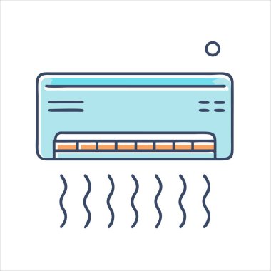 Havalandırma ünitesi üzerinde gösterge ışığı olan serin hava yayıyor.