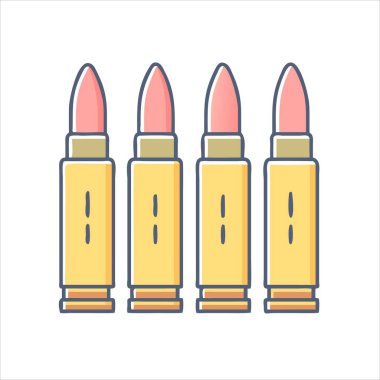 Sevimli bir çizgi film tarzında dört ruj tüpünün vektör görüntüsü
