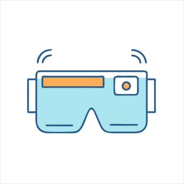 Yeni teknolojik deneyimler ve etkileşimler için artırılmış gerçeklik gözlükleri tasviri