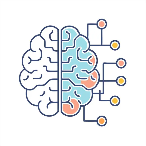 İnsan beyniyle nöral ağları birleştiren yapay zekanın soyut temsili