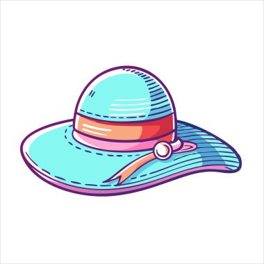 Şık ve zarif kadın şapkası. Kurdeleli ve kenarlı.