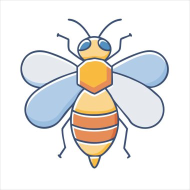 Mavi Çizgili Çizgili Çizgi Arı ve Bal Tarağı Vücut Tasarımı