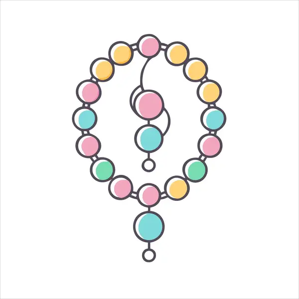 Renkli boncuklu kolye ya da değişik pastel renklerde tespih.