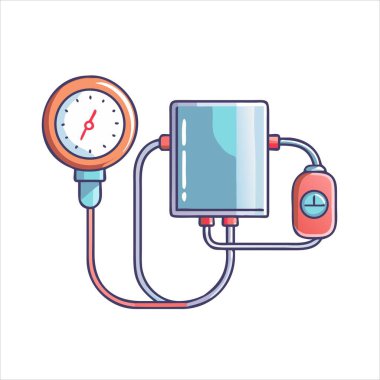 Medikal veya Sağlık Hizmetleri Tasarım Amaçlı Sphygmomanometre İllüstrasyonu